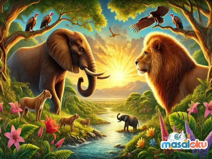 aslan ile fil masalı