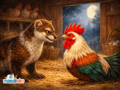 sansar ile horoz masalı
